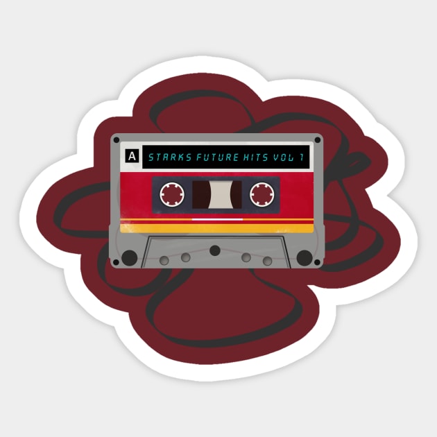 Superhero Mix Tapes - Iron Man Sticker by AlynSpiller